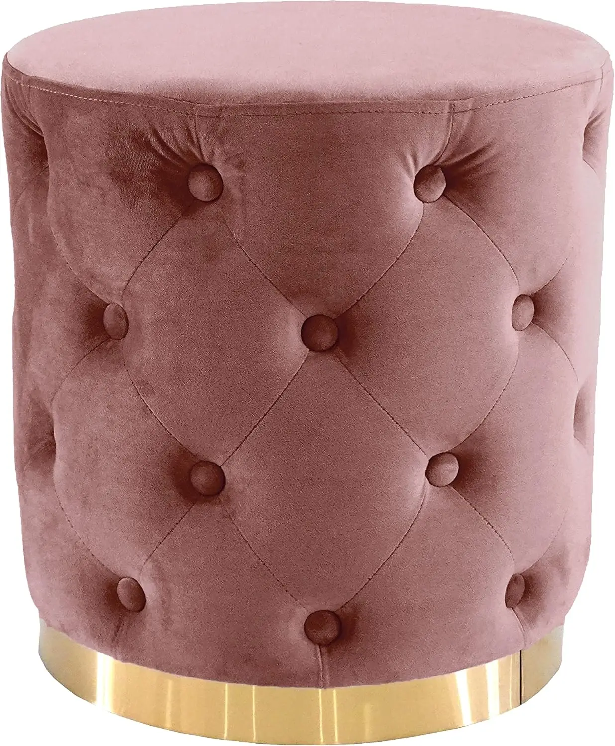 

Home - Lux Collection Modern Elan Round Tea Pink Velvet Ottoman - 16X16X17 - Livingroom,Bedroom, Kid'S Room, Nursery, Medium