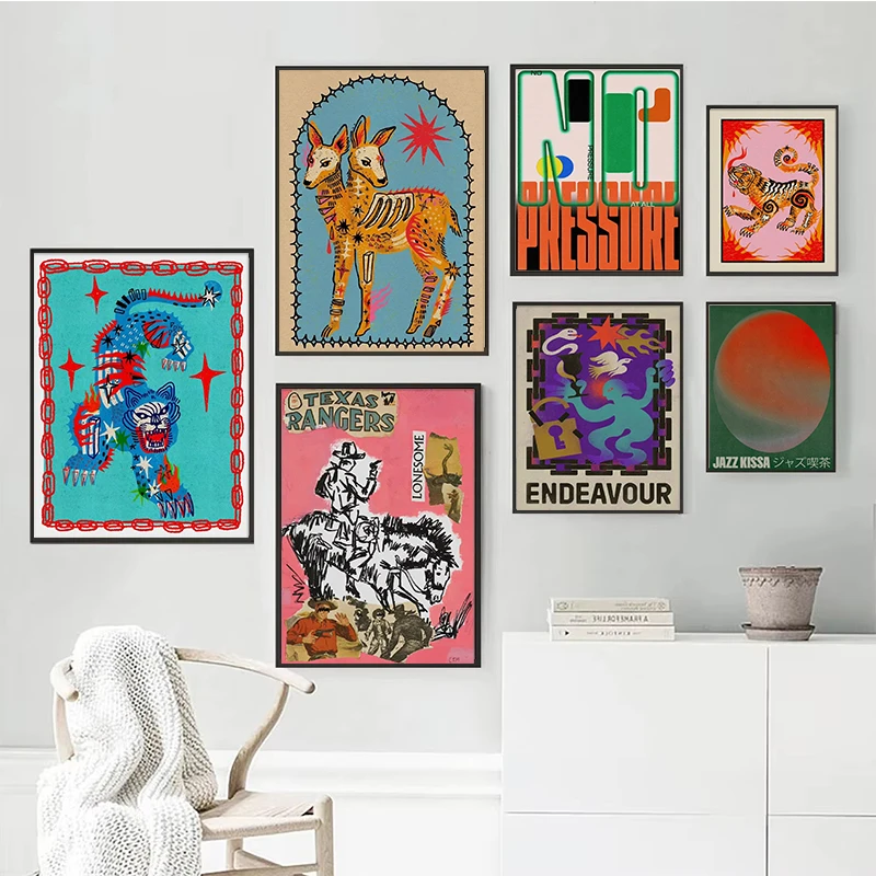 Japan Okinawa Green Tourism Willow Sunset Canvas Poster Prints Ghost Tiger Wall Art for Modern Living Room Halloween Home Decor