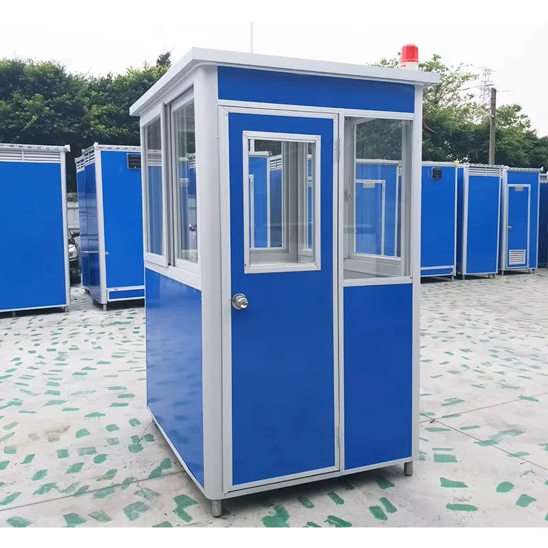 

Outdoor Cabin Portable Tiny Home Temporary Security Guard House Kiosk Sentry Box Guard Booth