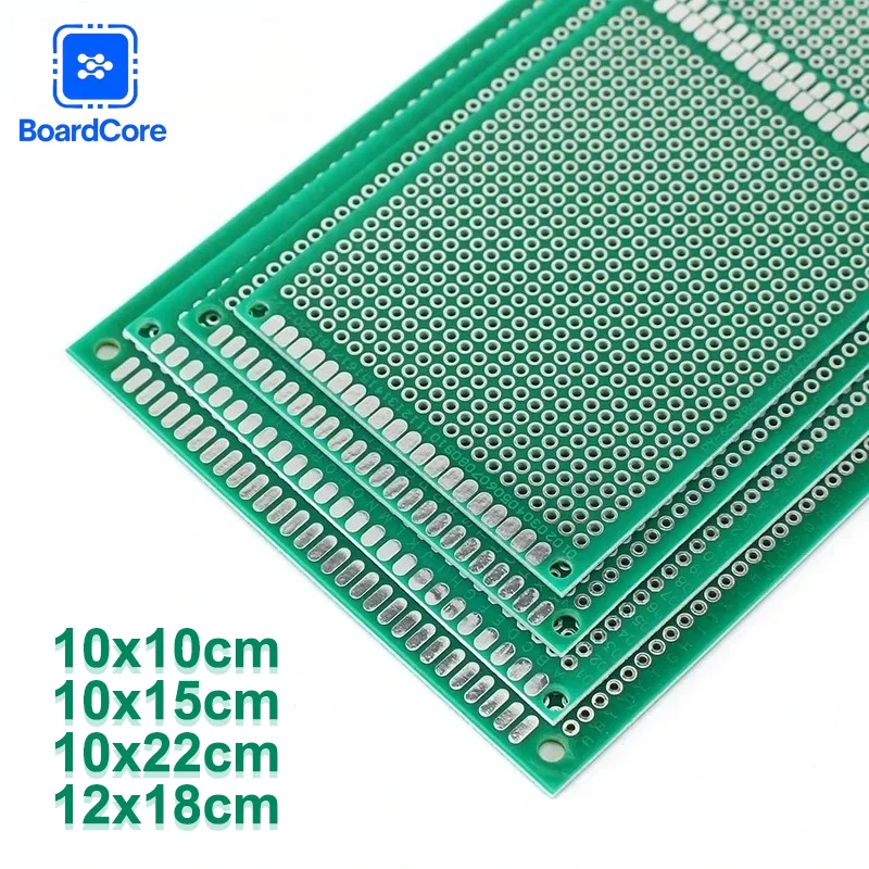 1-5 Pezzi Scheda Prototipo PCB FR4 Monofacciale 10x10/10x15/10x22/12x18mm Universale Fai-da-te in Rame per Elettronica