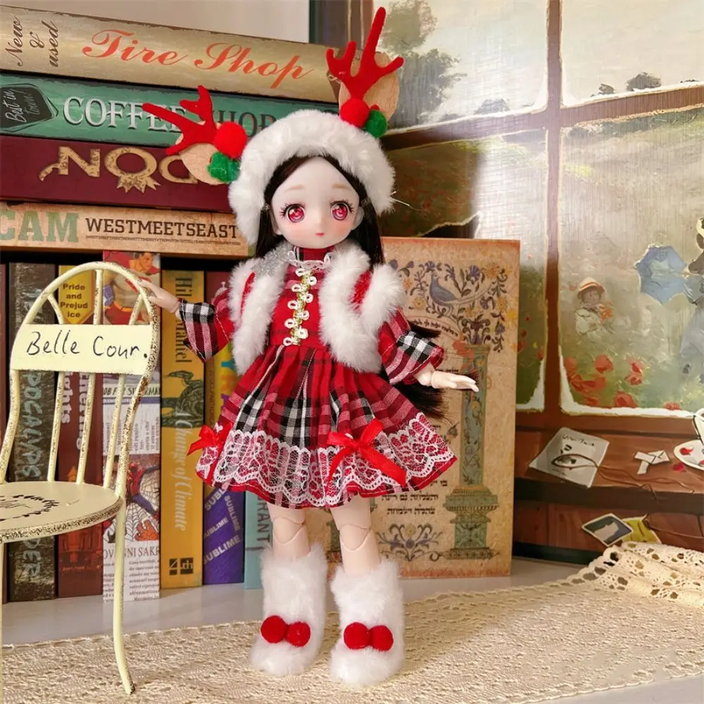 

30 см кукла модная 6 очков BJD кукла с Рождеством ручной работы Рождественский детский подарок Cos подарок игрушка для девочки