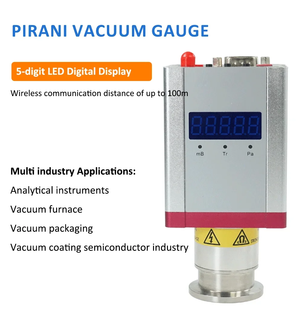 2025 produtos premium prn14 pirani cátodo frio composto medidor de vácuo led digital instrumento de medição de vácuo para measuri