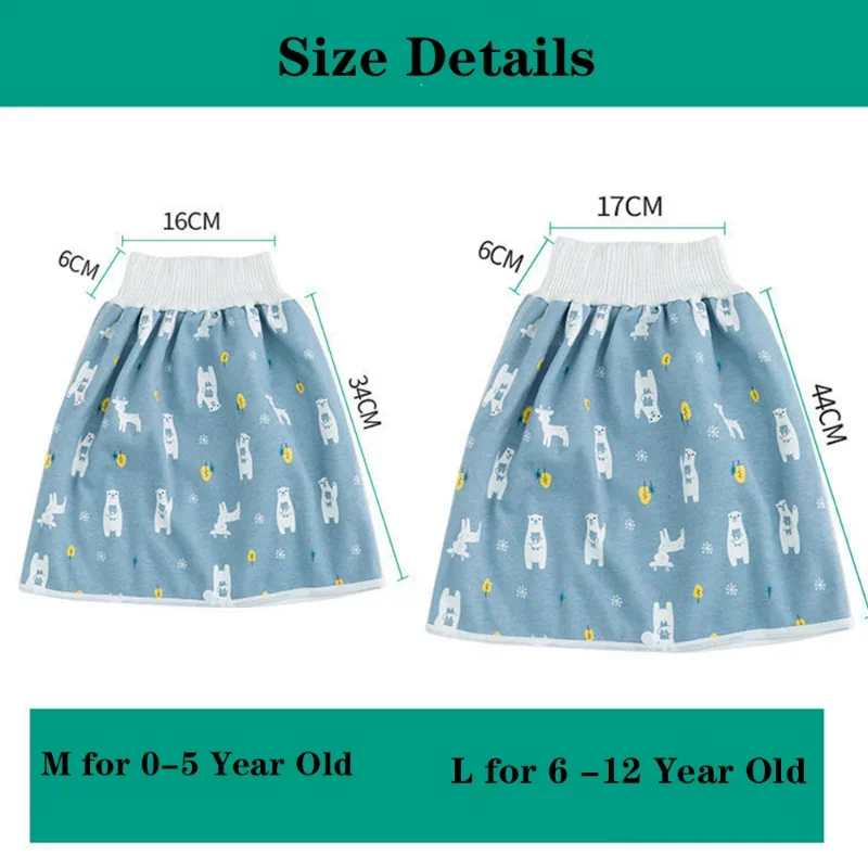 Jupe-culotte imperméable pour bébé garçon et fille, confortable, pour entraînement à la propreté, confortable, pour dormir, literie