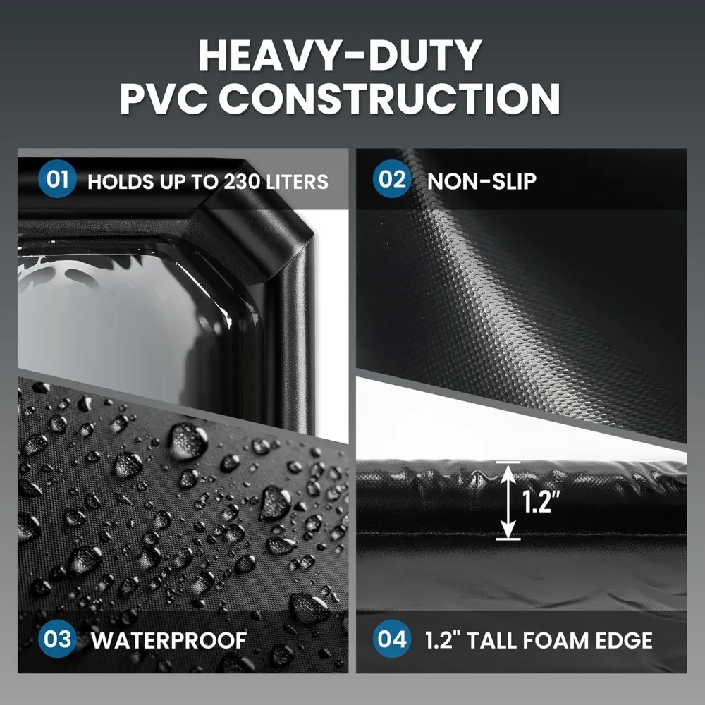 Robuste 7'9x16' PVC-Garagenbodenmatte, wasserdichter Schutz für Autos, SUVs, LKWs und Garagenparken