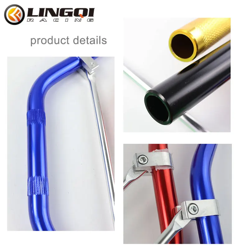 LINGQI RACING 22mm uchwyt aluminiowy uchwyty do skuterów kierownica motocykla w stylu Vintage do Motocross Off Road części do pitbike brudu