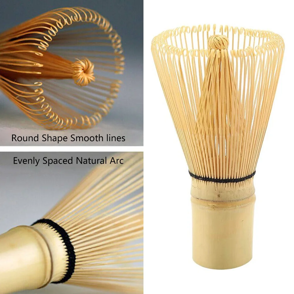 1pc Bamboo Tea Whisk Matcha Green Tea Powder Bamboo Brush Appliance Matching Tool Japanese Matcha Tool Kitchen Supplies