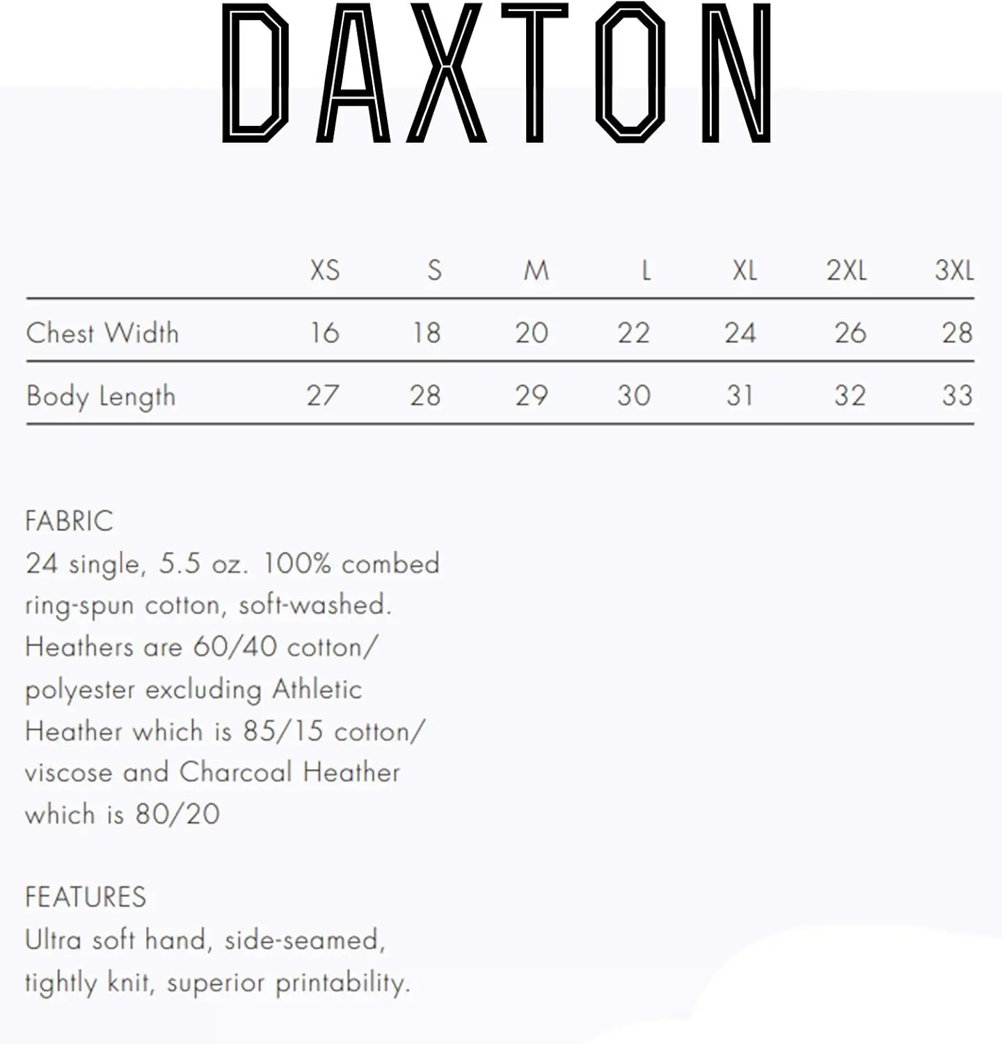 Daxton Alabama Tshirt Premium Basic Short Sleeves Crew Neck Tee