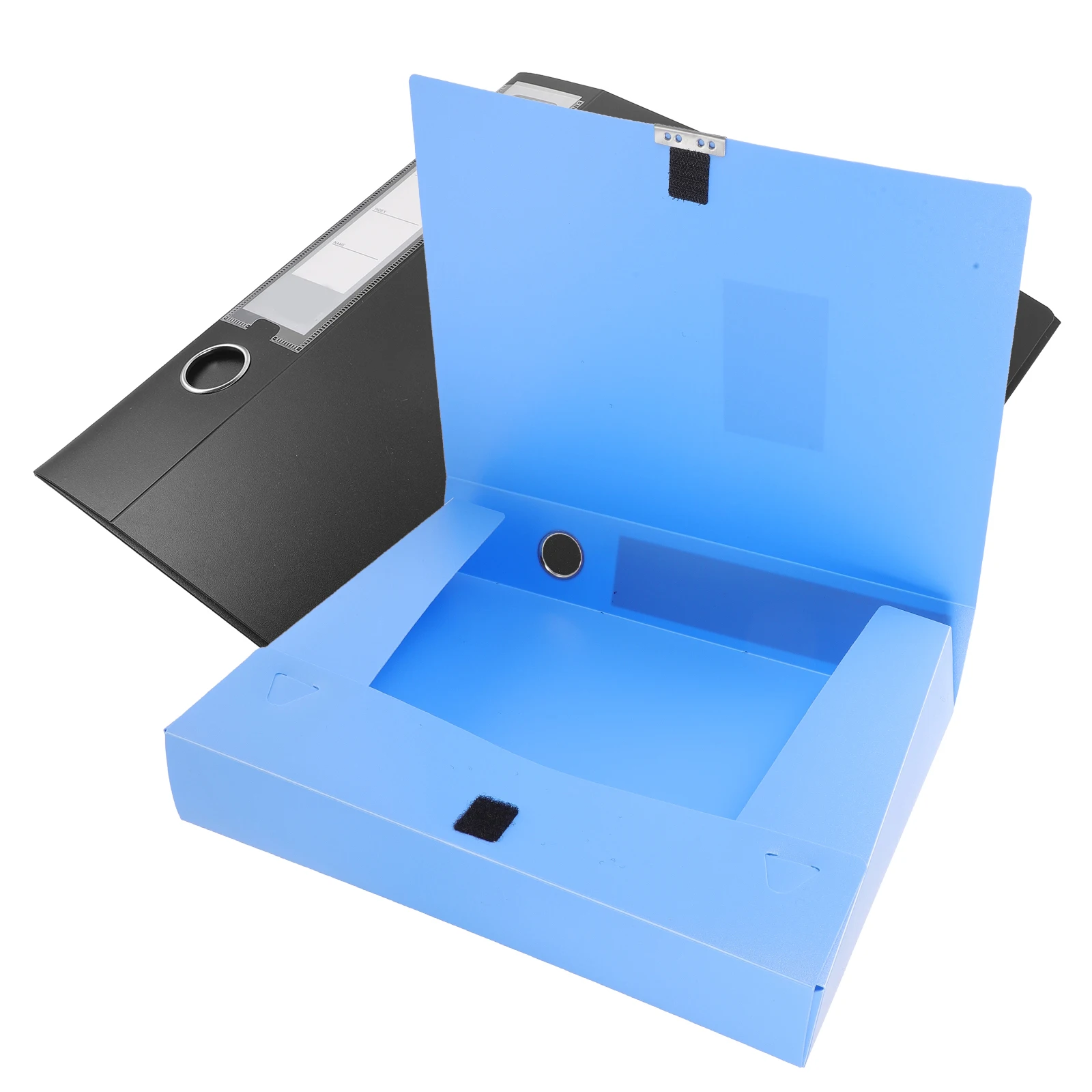 2pcs Storage Box Plastic Desktop Document Organizer Large Capacity File Folder Case For Office Pp Material