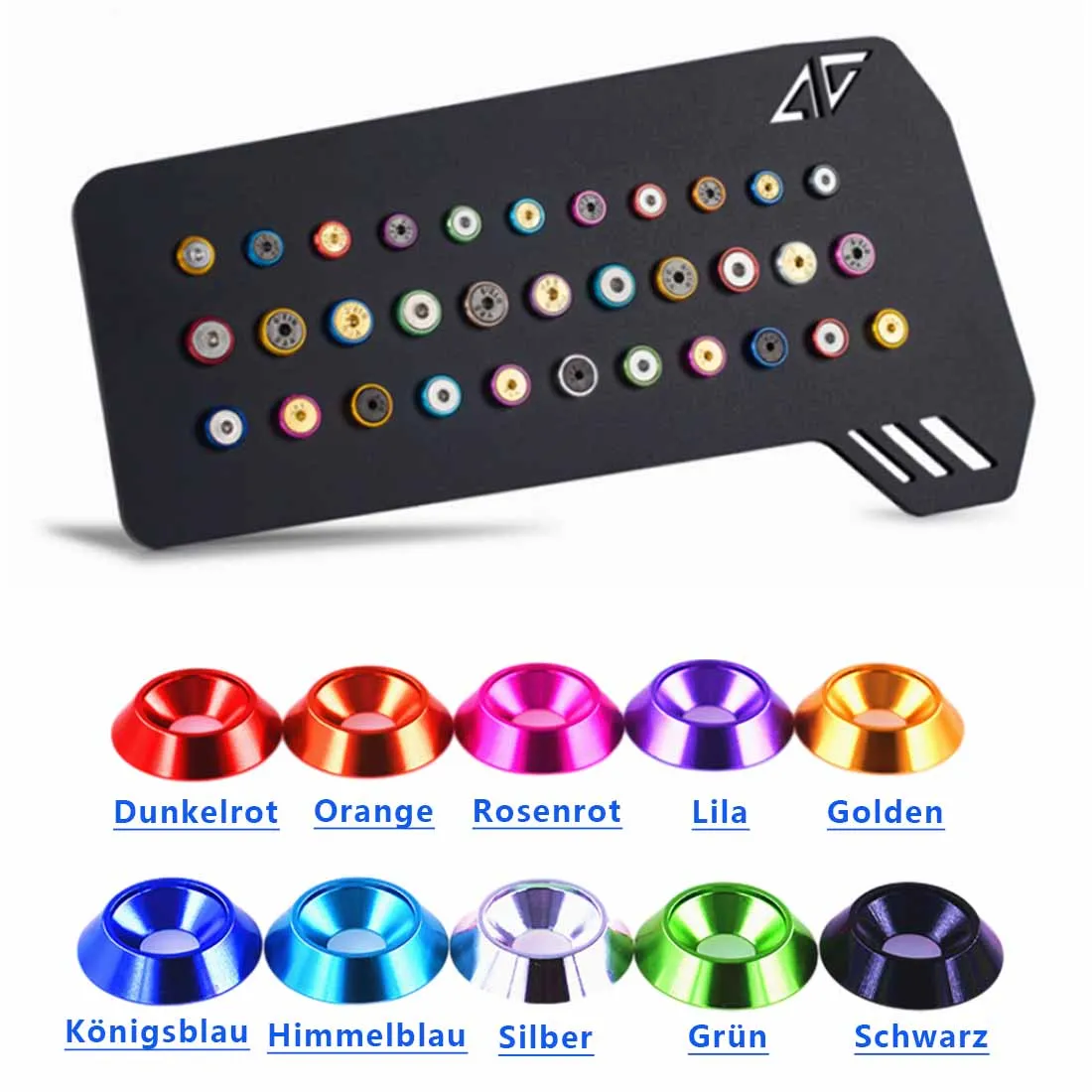 10pcs M2 M2.5 M3 M3.5 M4 M5 M6 Aluminum Colourful Countersunk Umbrella Flat Head Screw Concave Conical Decorative Groove Washer