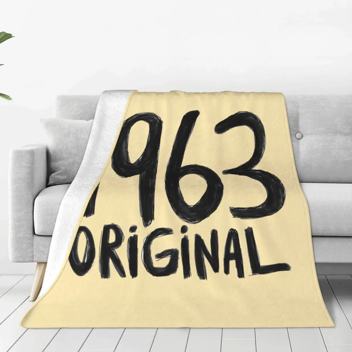 1963 Original Born In 1963 Birth Year 1963 Blanket Flannel Throw Blanket Cover for Bed Living room Picnic Travel Home Sofa