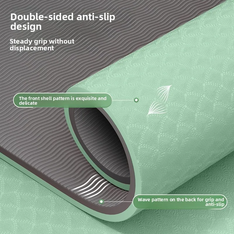 Non Slip Yoga Mat Specialized Aerobics Thickened Warmup Eight Section Brocade Large Size Yoga Mats Exercise Mat Gymnastics Mat