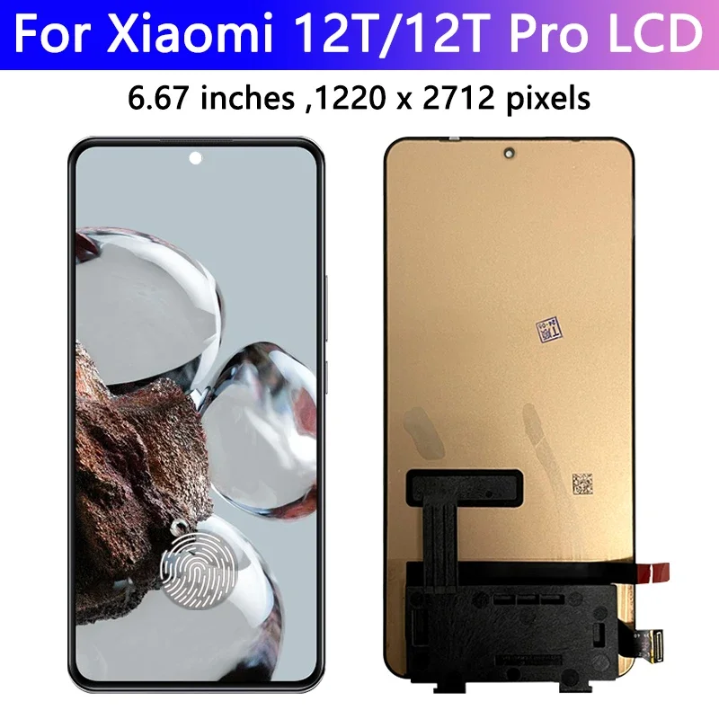 Ensemble écran tactile LCD AMOLED, 6.76 pouces, pour Xiaomi Mi 12T Pro 22081212UG 22071212AG