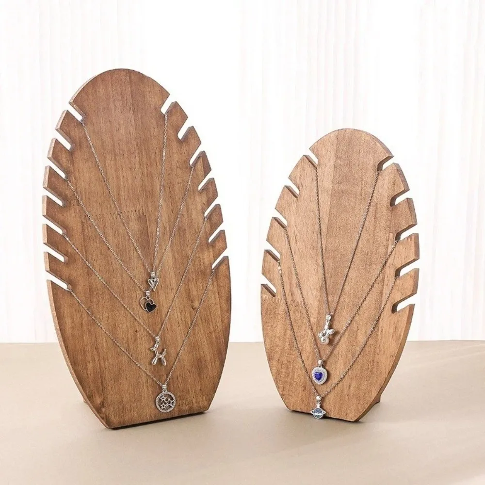 

Wood Flame Shape Jewelry Display Stand Solid Wood Desktop Jewelry Organizer Shelf Window Display Pendant Display Board Home