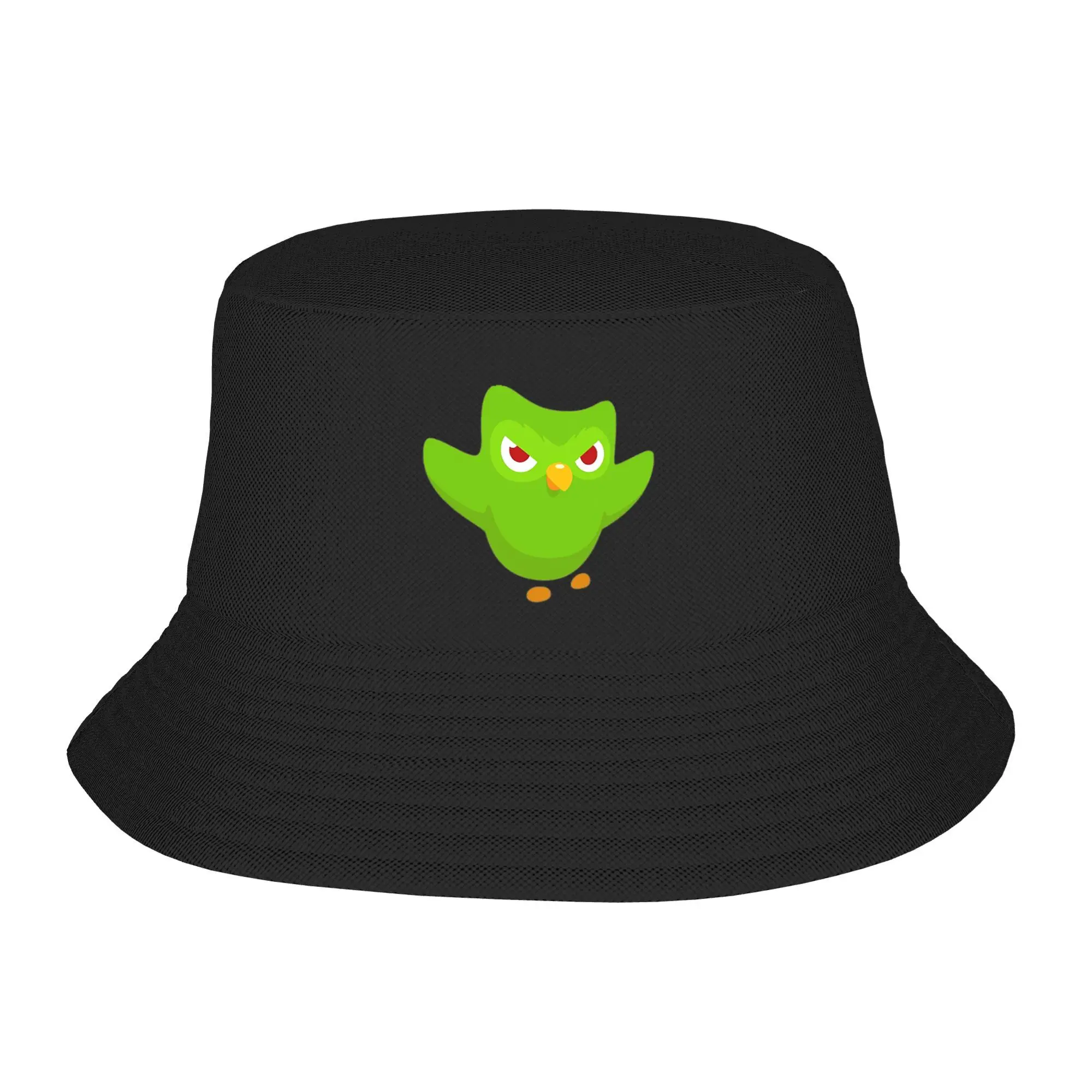 

Панама-ведро Duolingo Owl Duo, шляпы-боб, уличная модная двусторонняя шляпа для лета, пляжной рыбалки, унисекс, рыбацкие шапки
