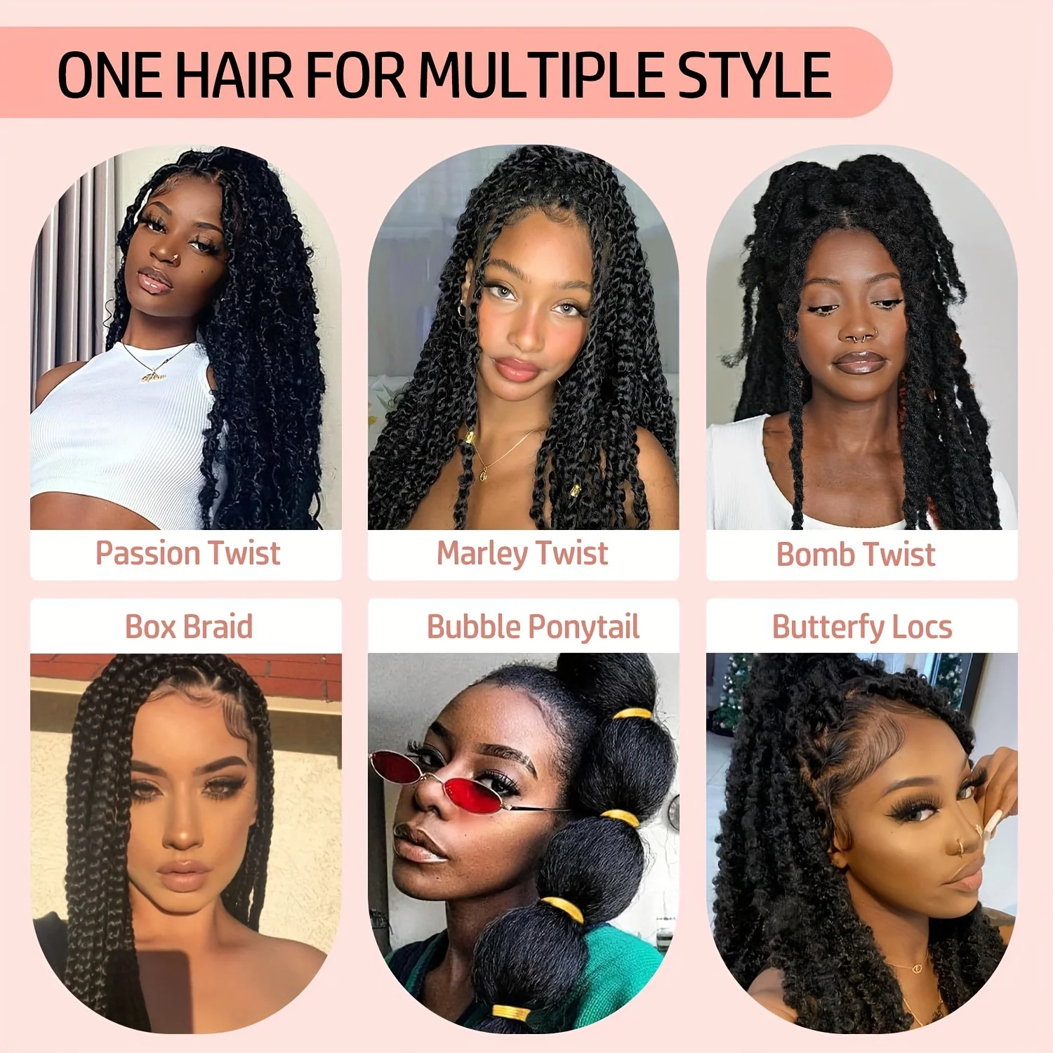Afro Twist Hair 14 Inch 1 Pack, Springy Afro Twist Hair Pre Fluffed synthetic Hair Stretched Wrapping  Hair for Soft Locs