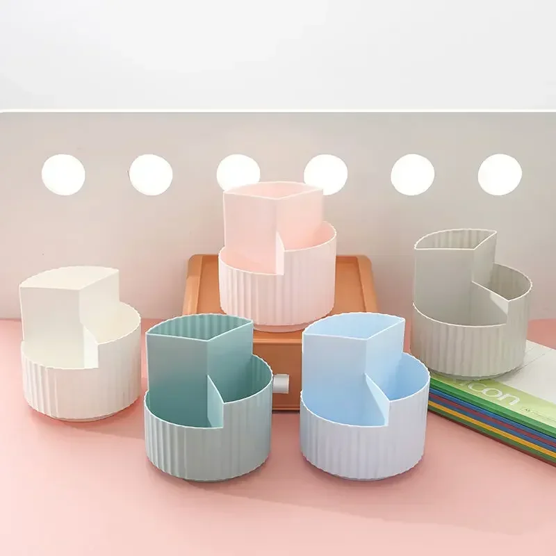 Multifunction 360 Degree Rotating Pen Holder Creative Large Capacity Desktop Storage Box Pencil Organizer School Stationery