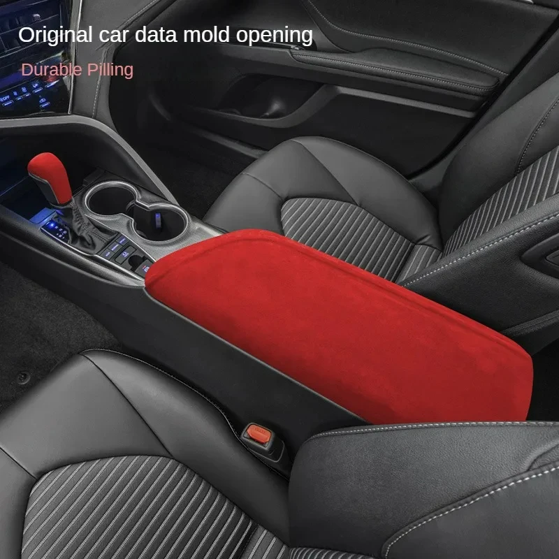 For Toyota Camry 2018 2019 2020 2021 2022 2023 Suede Interior Central Gear Knob Cover Lever Shifter Panel Armrest Box Lid Shell
