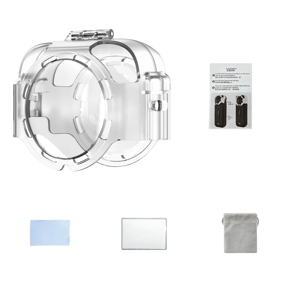 

For Insta360 X5 Anti-fog Protective Mirror Sports Camera Lens Cap Protective Cover Drop Shield Accessories