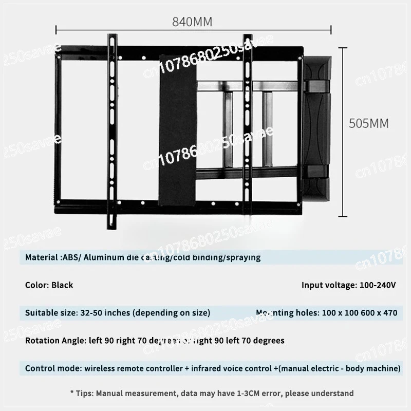 

32-70-дюймовый настенный кронштейн для телевизора, универсальный кронштейн, фиксированная плоская панель, ТВ-рамка, светодиодный монтажный держатель для телевизора для ЖК-экранов, мониторов