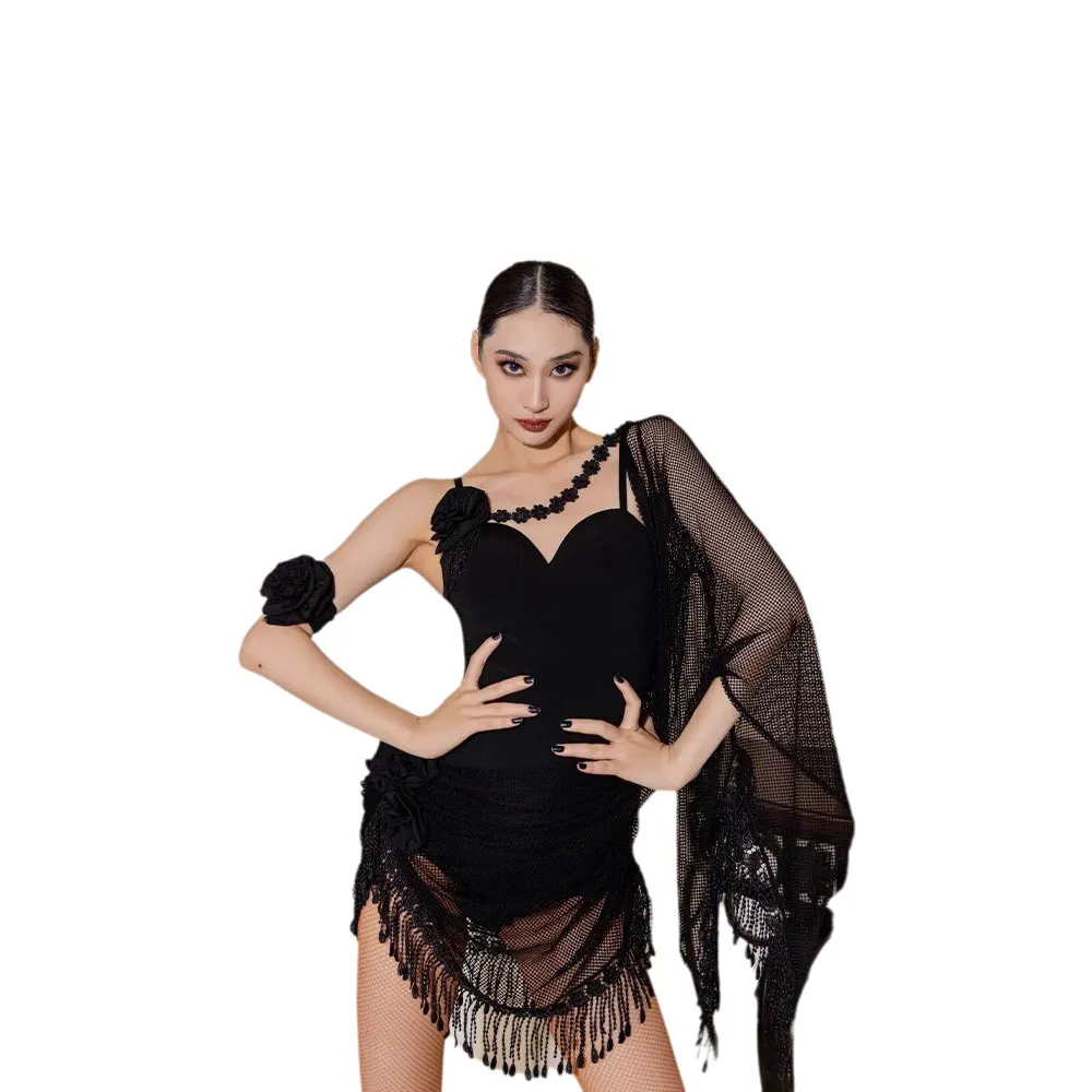 

Latin Dance Competition Women's Clothing Children's High-end Swing Sling Sling Tango Performance Costume Blackpool dress