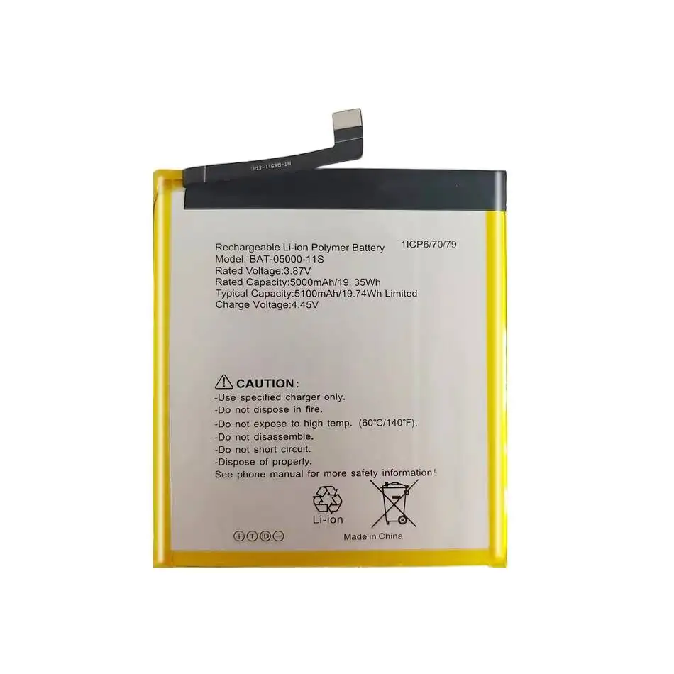 Portable Mobile Phone Battery For Sonim XP10 XP9900 Bat-05000-11S High Performance 5100mAh