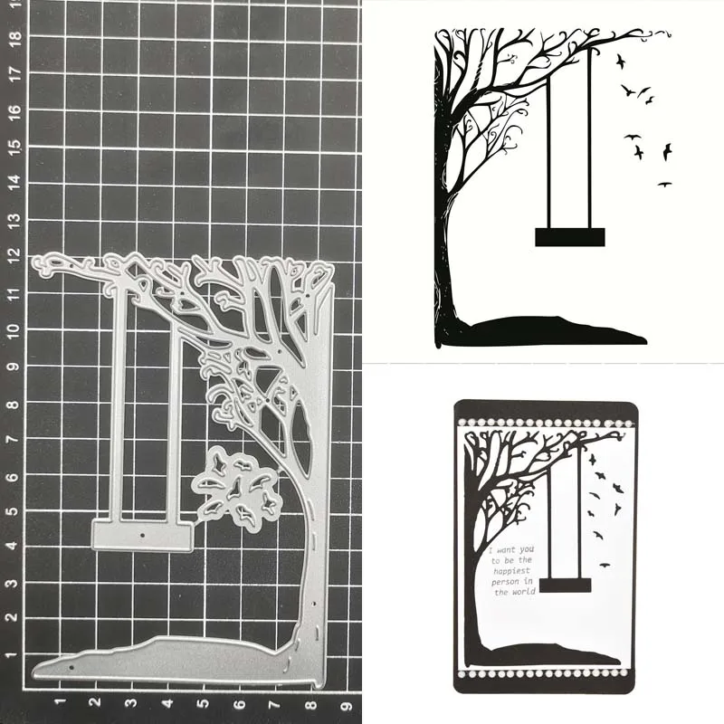 

metal cutting dies cut die mold Tree Swing Wild Goose Scrapbook paper craft knife mould blade punch stencils dies