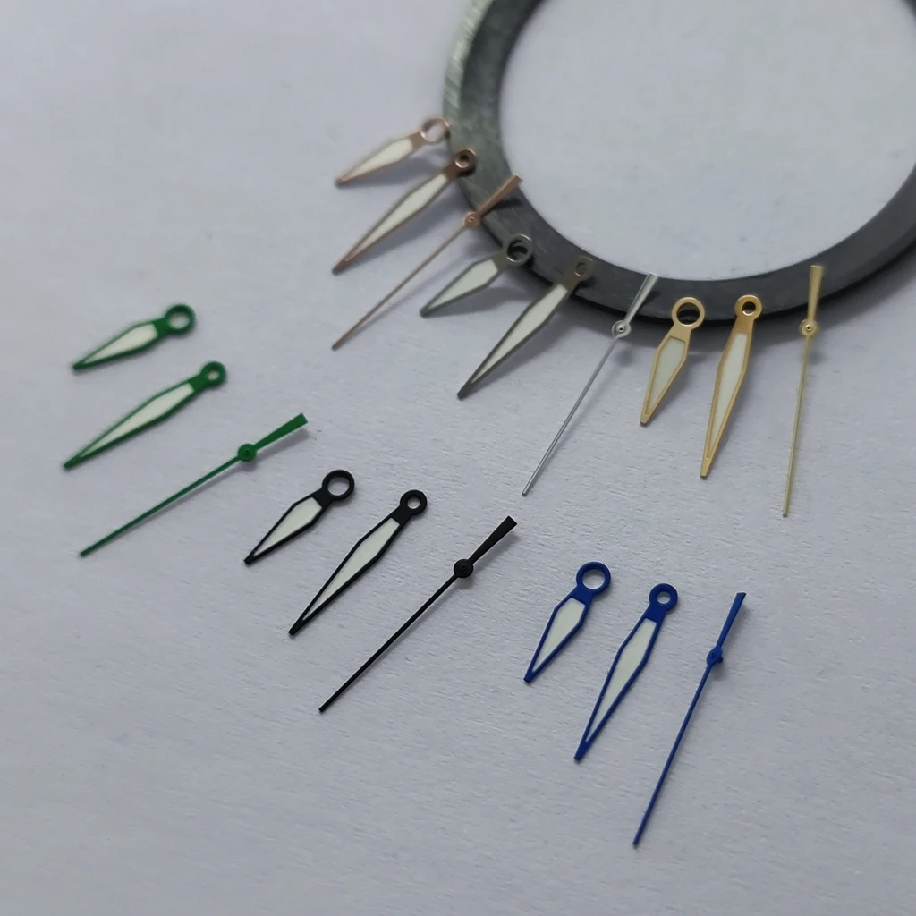 คุณภาพสูงมือ NH35 NH36 NH38 NH39 NH70 NH72 7S26 7S36 4R35 4R36 Silver Gold Rose Gold สีดําสีฟ้านาฬิกามือ Luminous