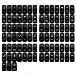 White Led Rocker Switch 12V 20A 3 Pin SPST On Off Waterproof Toggle Switch 24V 10A for Car Boat Tractor Replacement