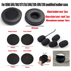 For SENA 50S/10c/ST1/5S/30K/20S-EV0/20S Bluetooth headset earmuffs Leather cover