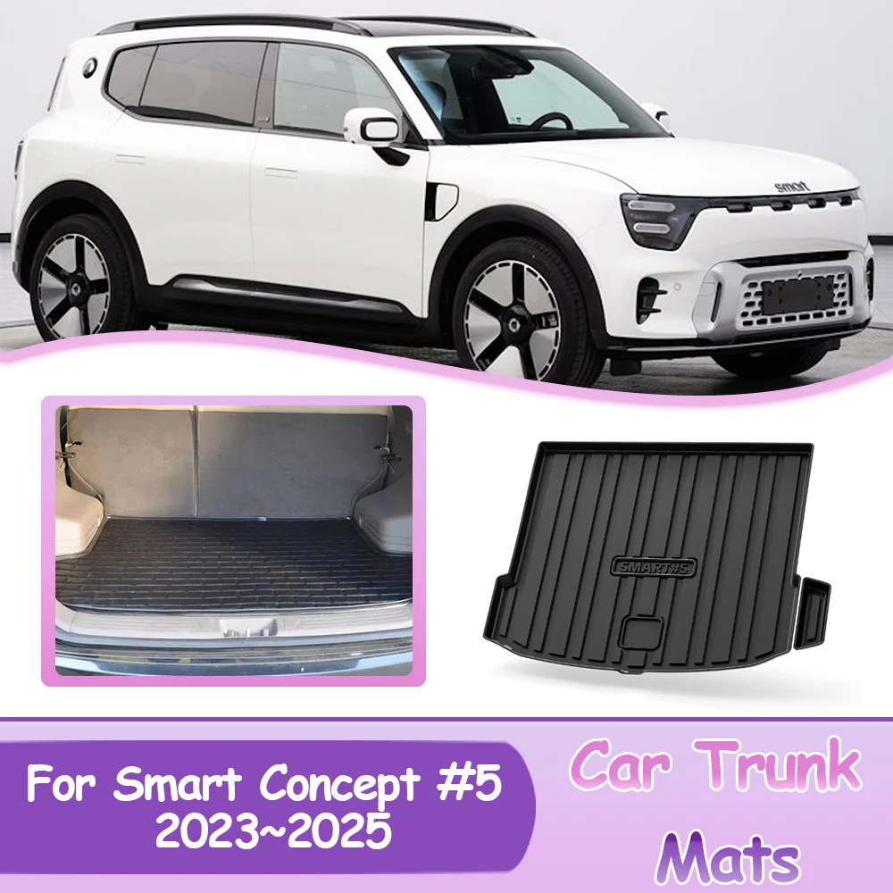 

Car Trunk Mats Full Coverage For Smart Concept #5 2023~2025 2024 Cargo Liner Protector Waterproof EVA Material Pads Accessories.