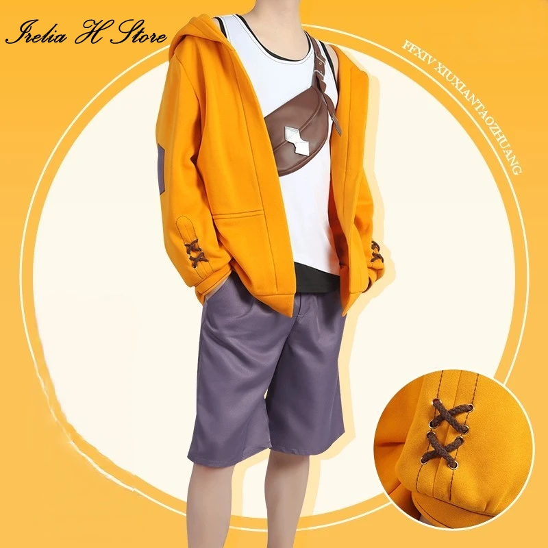 Irelia H Store FF14 Casual Jacket Final Fantasy XIV Casual Jacket Set Cosplay Costume Game Jacket shorts image 2