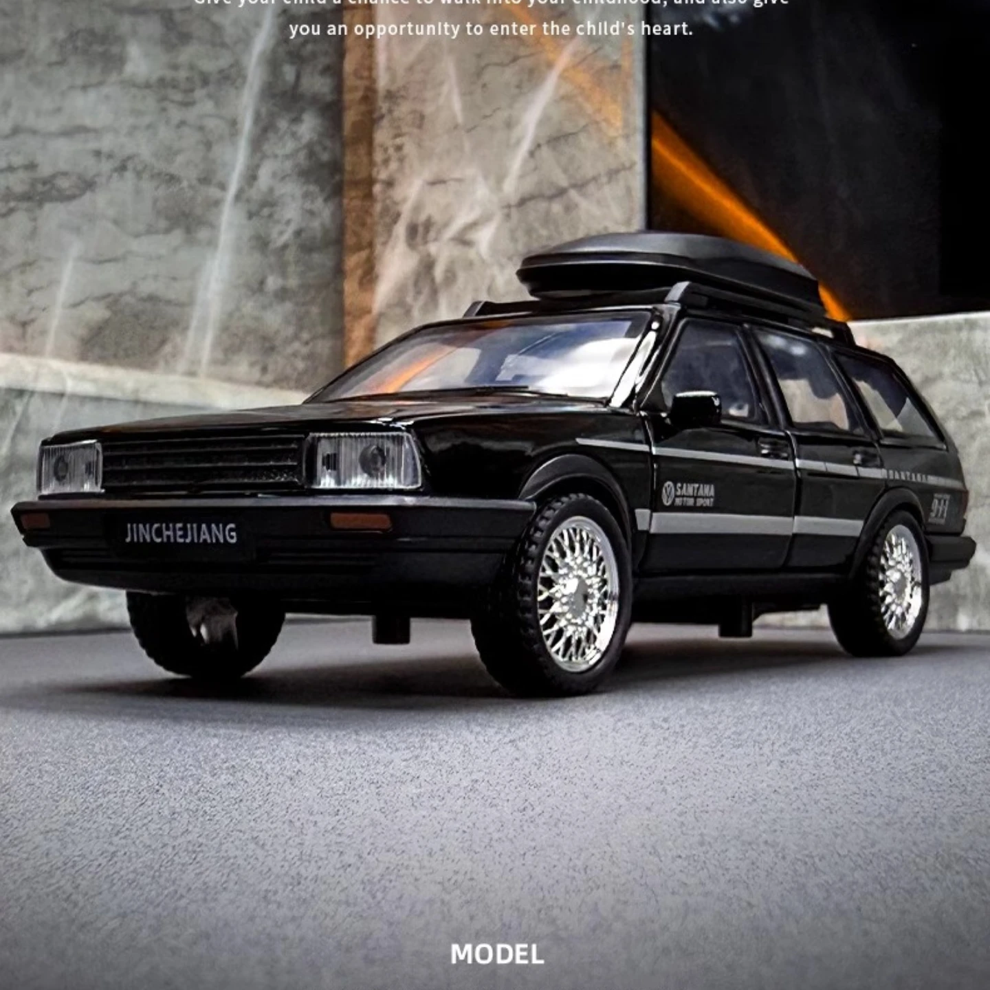 1:32 Santana tile jar alloy vintage car model Simulation Diecast Metal Alloy car Sound Light Pull Back Collection Kids Toy Gifts