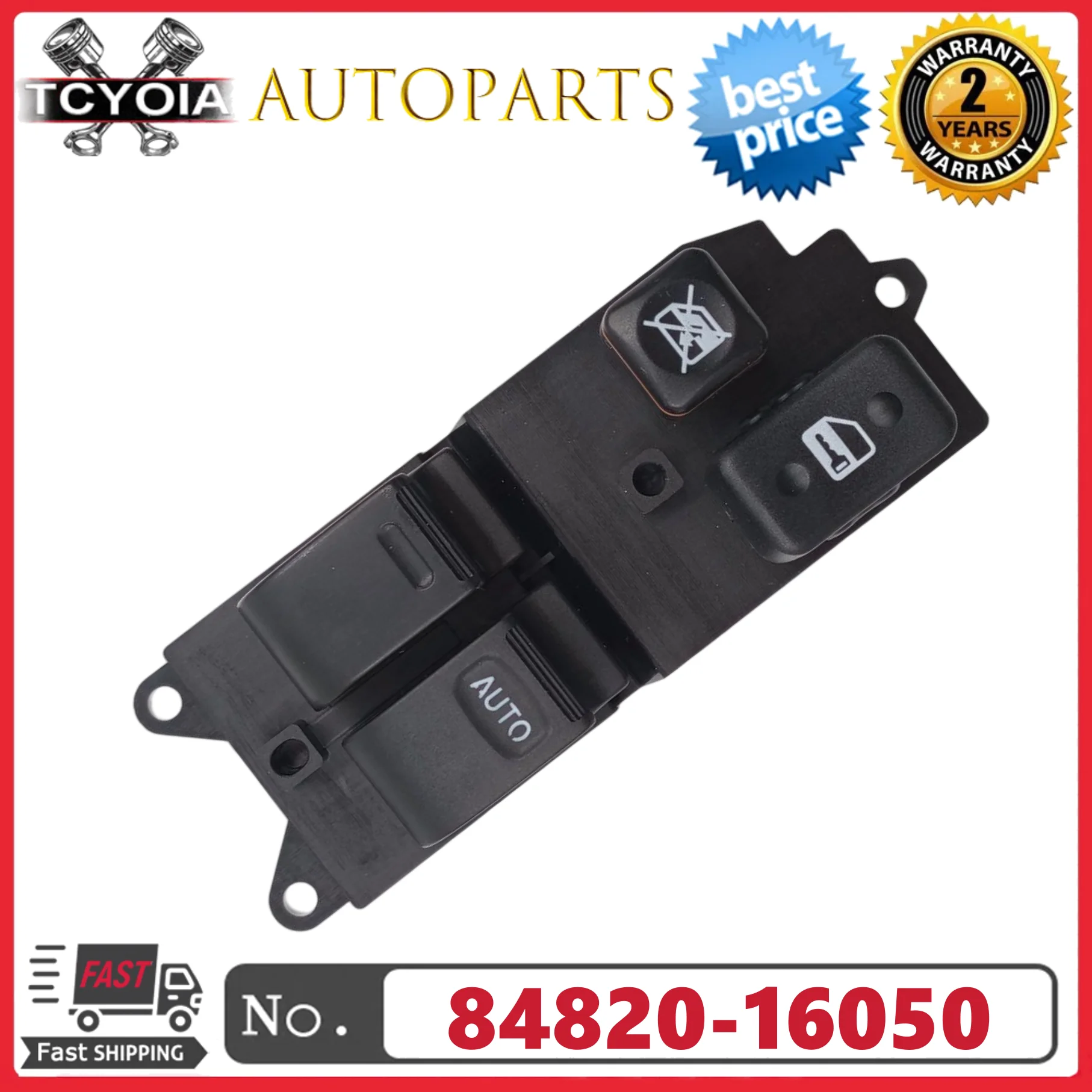 

RHD Master Power Window Lifter Switches 84820-16050 8482016050 for Toyota Land Cruiser RAV4 MR2 Paseo