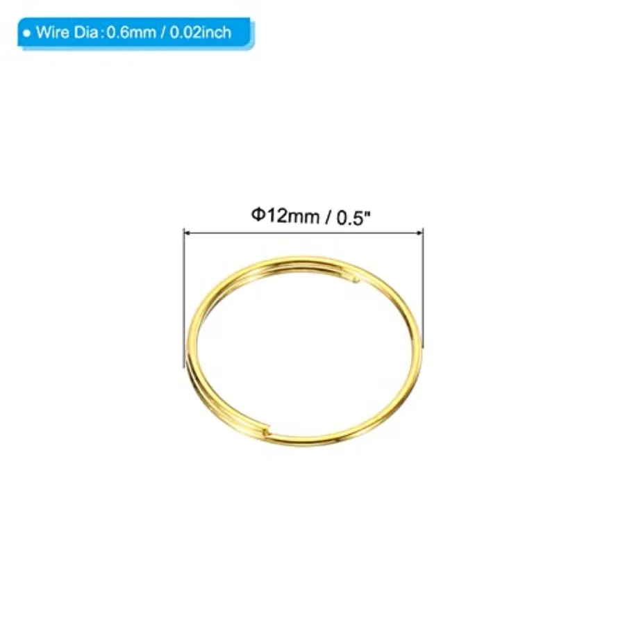 Mini Split Rings, 400 Pack 12mm/0.5