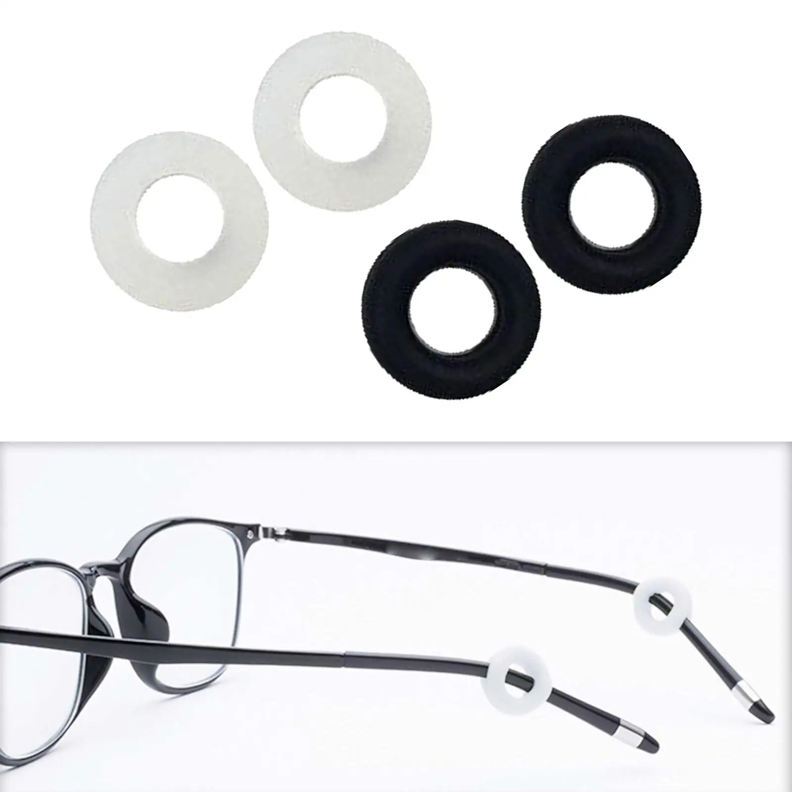 Anti Slip Glasses Ear Grips Silicone Temple Tips Retainer Sleeves Comfortable Round Clips for Eyeglasses Sunglasses Adults