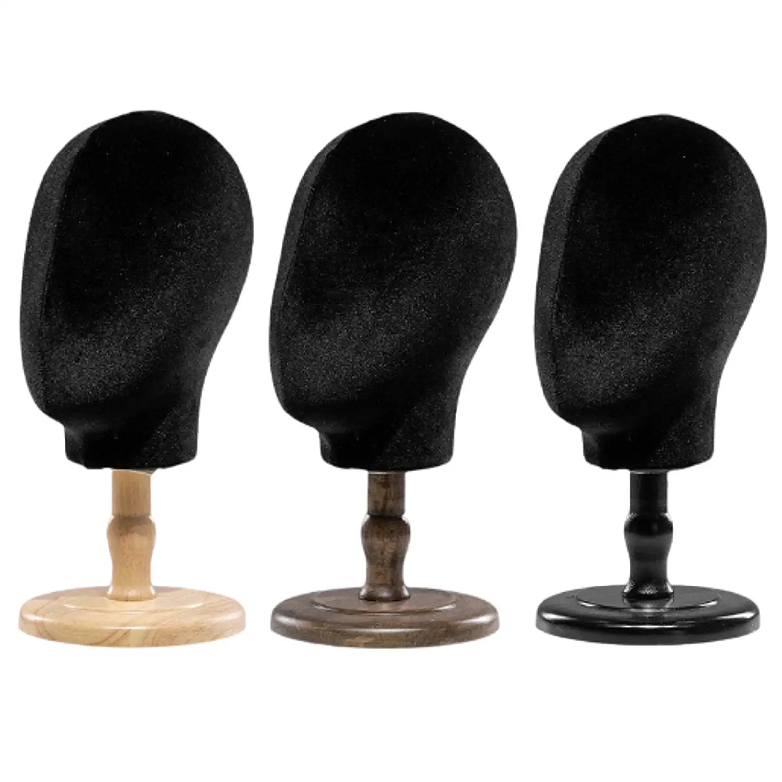

Wig Display Model Head Mannequin Head Hat Holder Hat Storage Display Styling Wooden Base Rack Hat for Hats