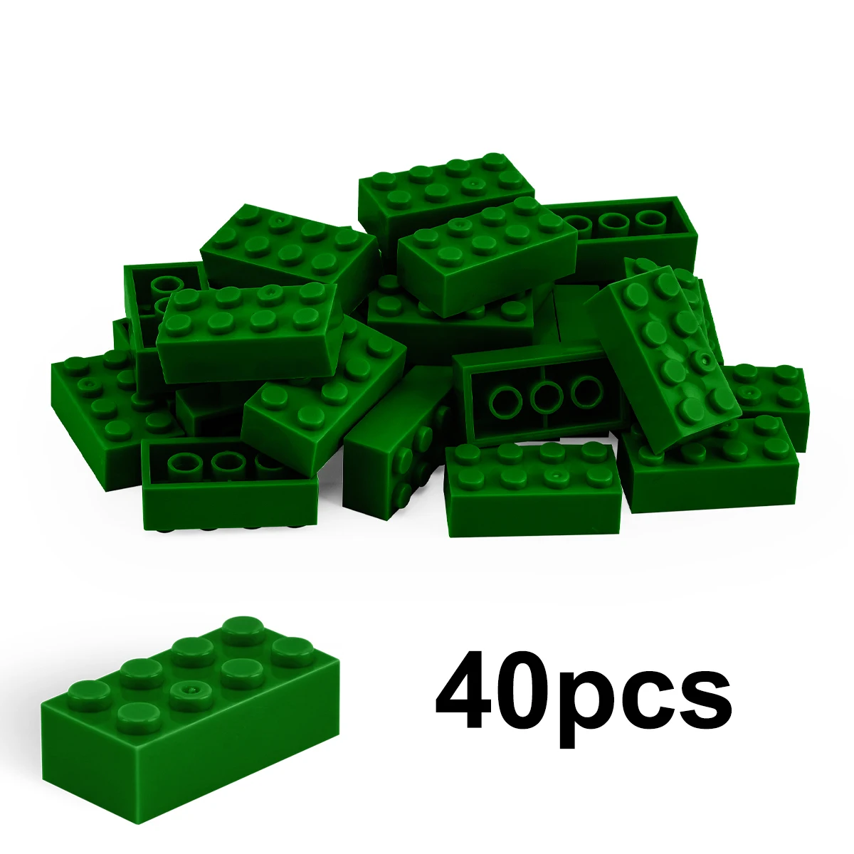 Blocs de construction en briques hautes, 100g, 2x4, figurines épaisses, points, taille éducative et créative, compatibles avec les jouets en plastique pour enfants