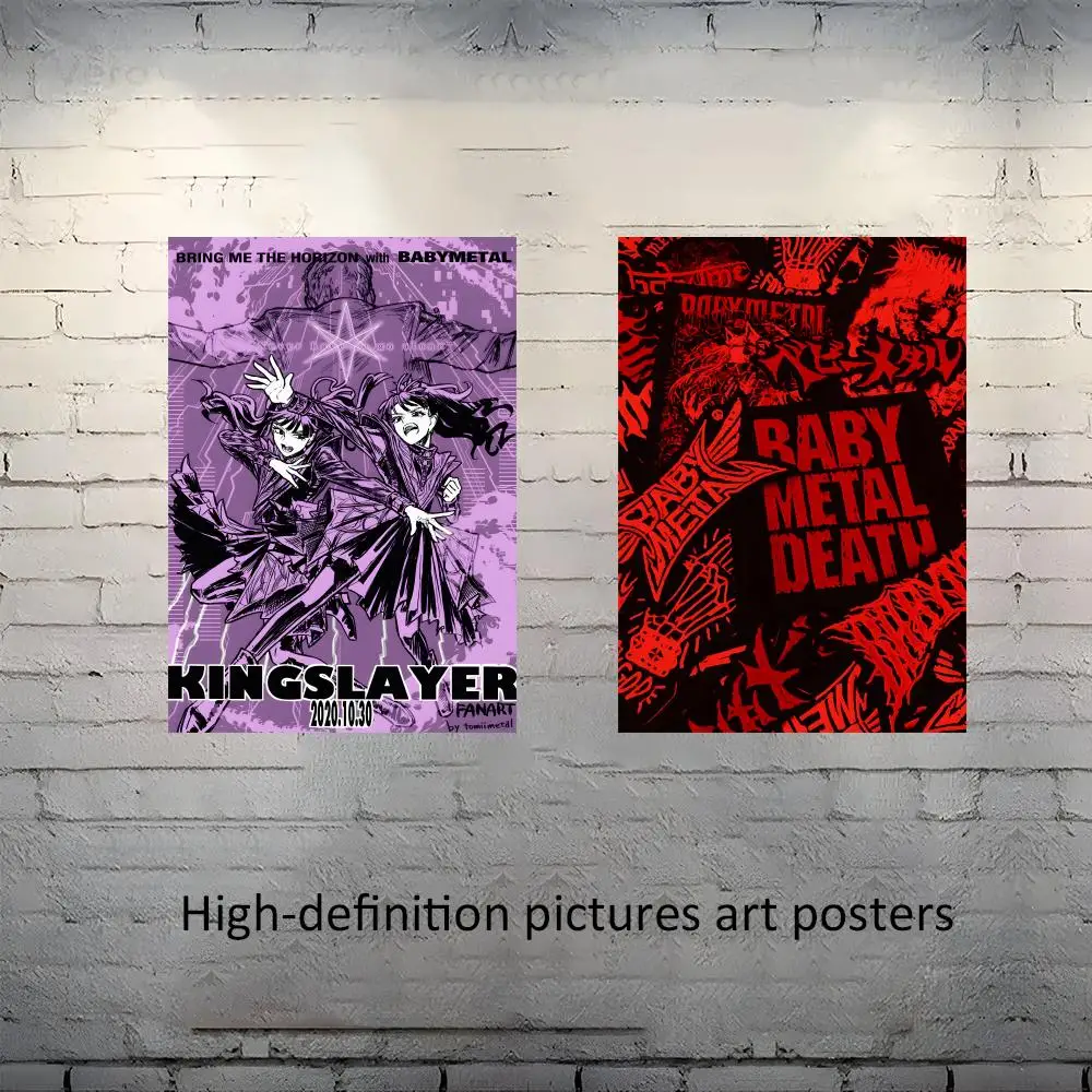 Babymetal Band Poster Frameless poster pp Matte adhesive paper for Living room hallway bedroom