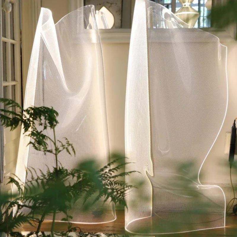 Nordic Acrylic Led Floor Lamp Ins Art Atmosphere Stand Lamp Postmodern Design Sense Led Light Guide Sofa Side Floor Lights