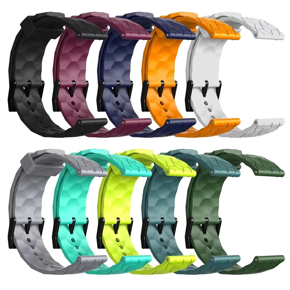 Band for SUUNTO VERTICAL/5 9 PEAK Pro Sport Strap Football Pattern Silicone 20mm 22mm for SUUNTO RACE S/Ocean/3 Fitness Bracelet