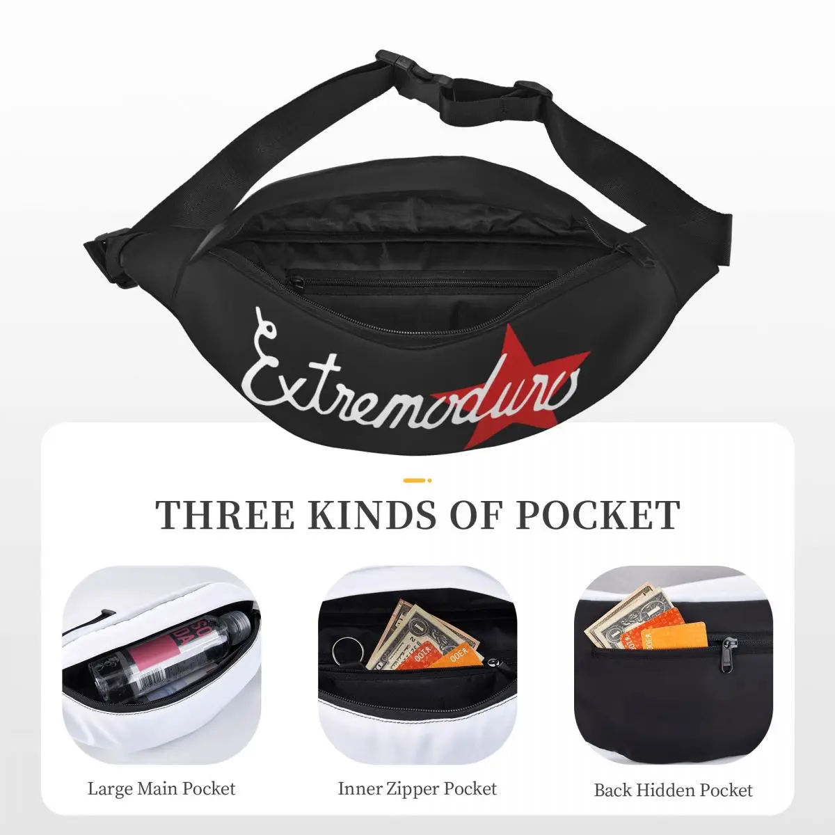 Extremoduro Logo Unisex Waist Bag Multifunction Sling Crossbody Bags Chest Bags Short Trip Waist Pack