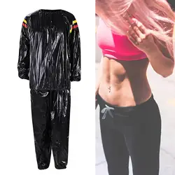 Fitness Sauna Suit Women Men Quick Sweat Sweat Suit Sport Full Body Sauna Jacket Pants for Exercise - S to 3XL