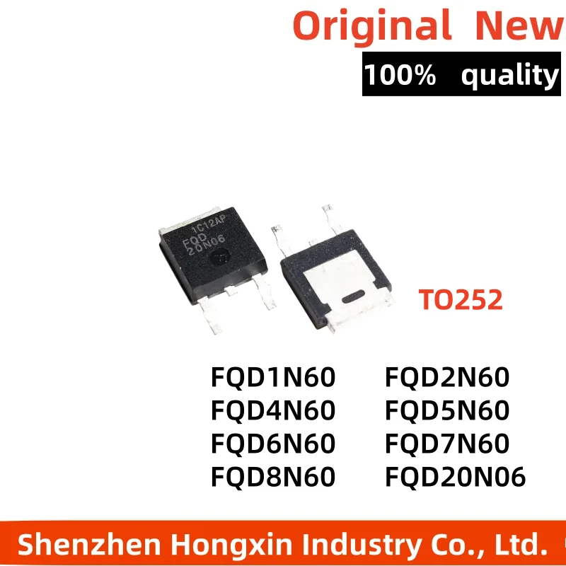 

10 pieces of FQD20N06 1N60C 2N60C 4N60C 5N60C 6N60C 7N60C 8N60C SMT TO252 N-channel MOSFET