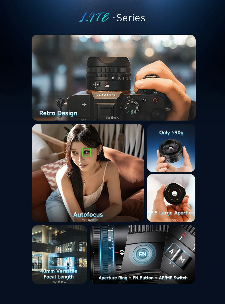 7artisans 40mm F2.5 Autofokus Vollformat-Objektiv mit großer Blende für Sony E A7R A7 V A7C II Nikon Z Z8 Z50II Leica L SL S1M2 – Detail 2
