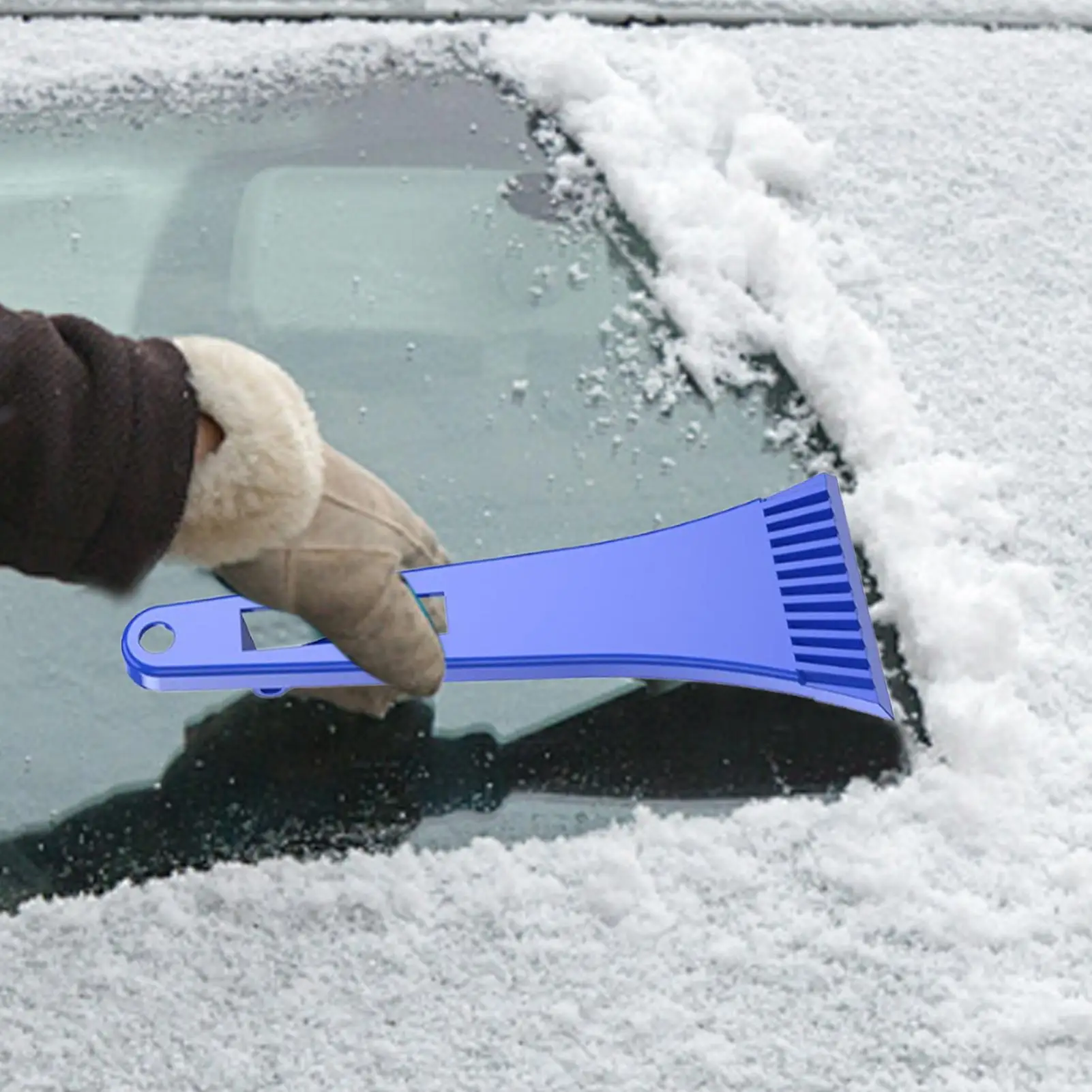 Car Ice Scraper 9 Inch Ergonomic Handle Windshield Ice Scraper Heavy Duty Shovel Cleaning Spade for Window Truck Freezer Fridges