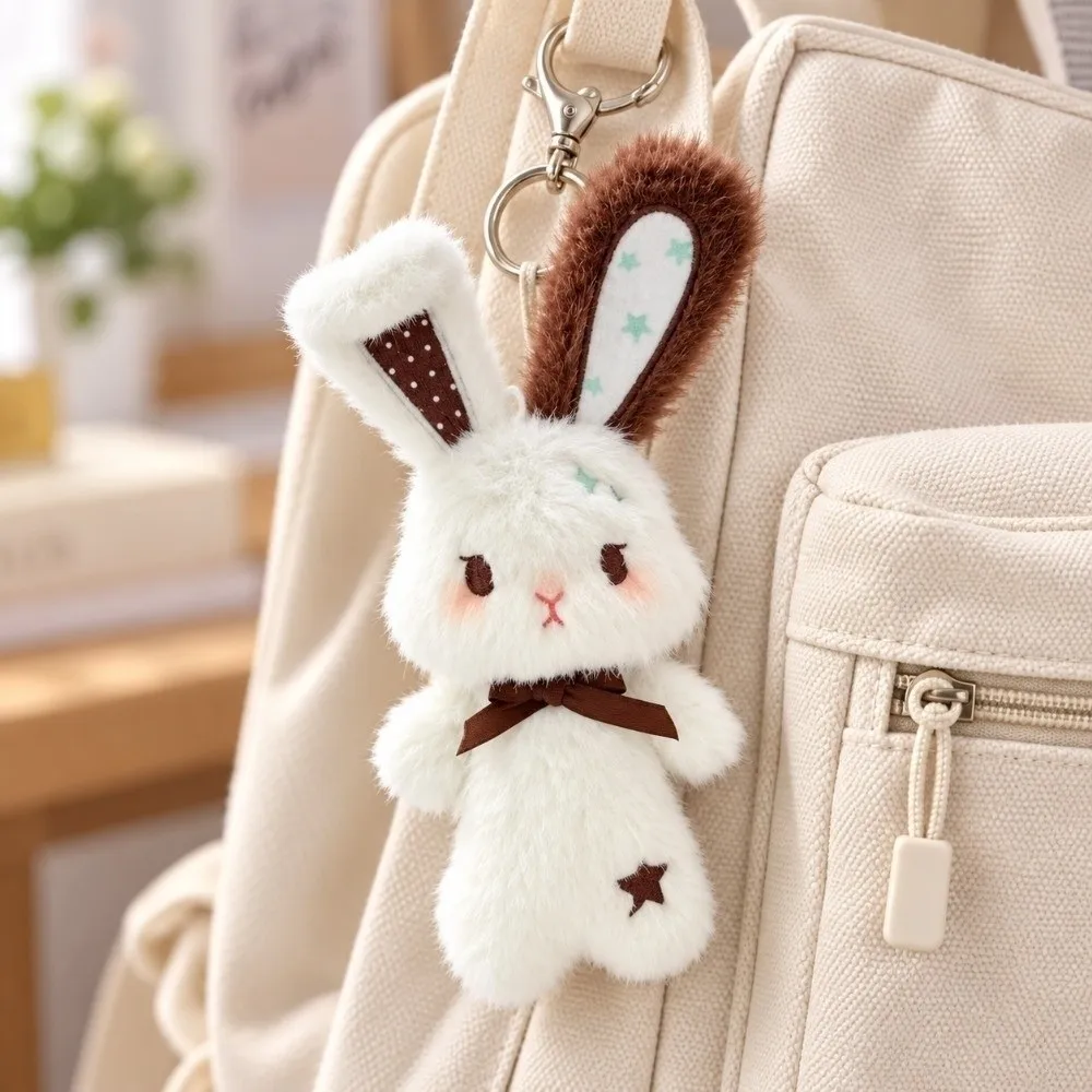 Soft Rabbit Plush Keychain Miniature Size Multi Colors Astrology Bunny Keychain Lightweight Exquisite Kawaii Plush Pendant