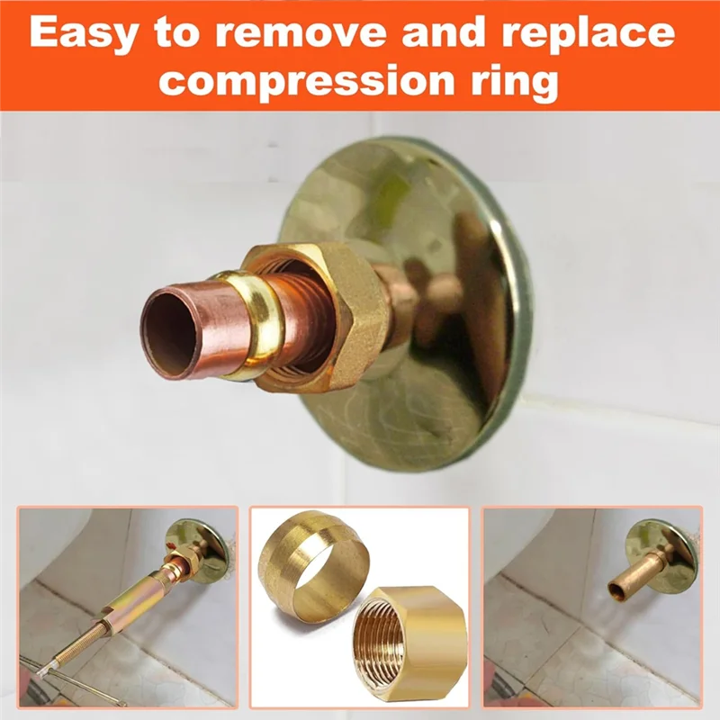 

A95E-Compression Sleeve Puller Tool Ferrule Puller For 1/2 Inch Compression Fittings, Stop Compression Ring Removal Tool Pipe