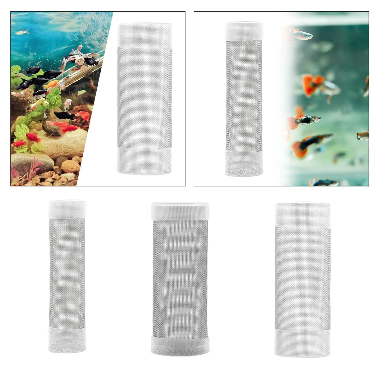 Aquarium Filter Mesh Fish Protection Mesh Stainless Steel Anti-suction Fish Filter Easy to Install Multiuse Replacements