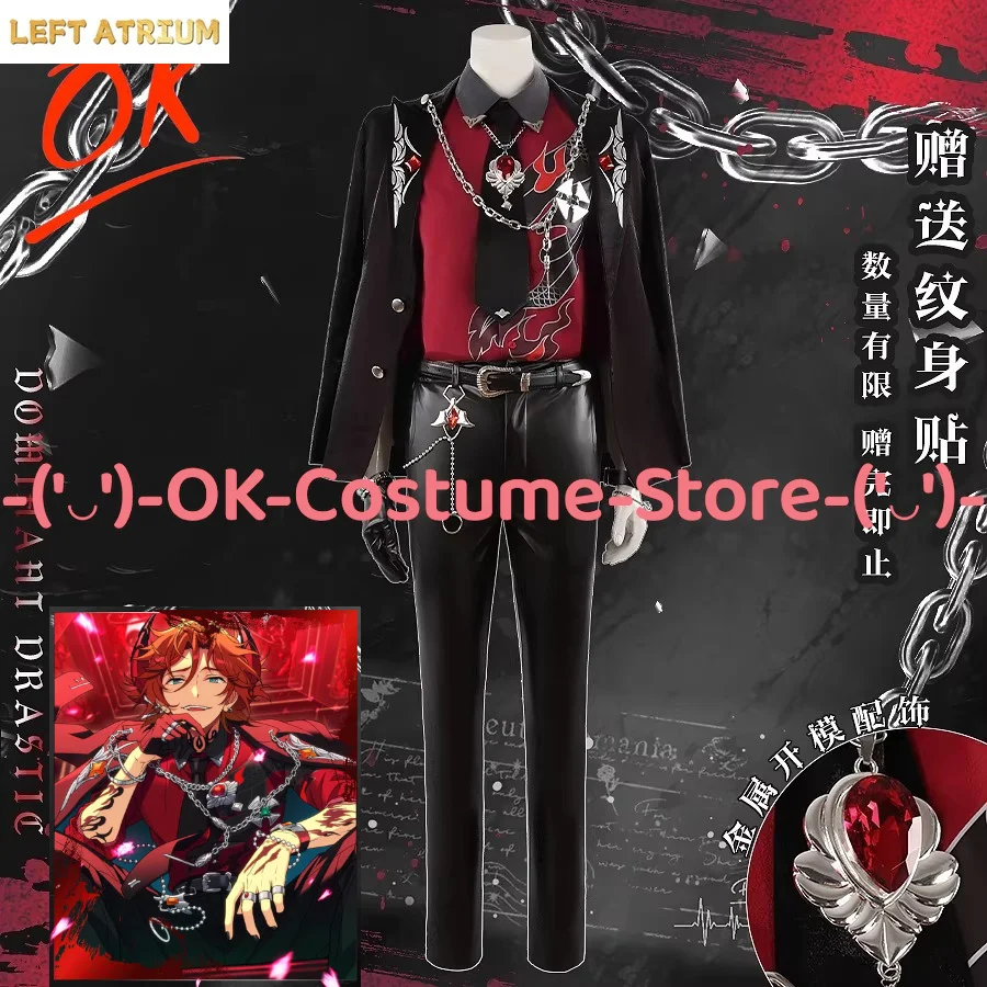 [Talla Personalizada] Disfraz de Cosplay de Ensemble Stars Dominant Drastic MaM Madara Leo Natsume, Traje de Juego, Uniforme para Fiesta de Halloween
