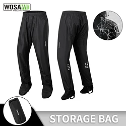 WOSAWE Cycling Rain Pants Mtb Bike Riding Mountain Long Pants Quick Drying Waterproof Men Bicycle Pants